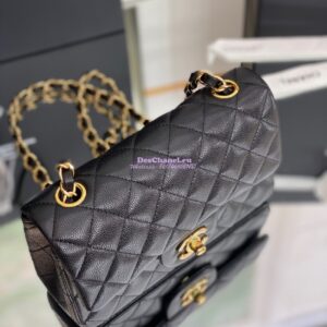 Replica Chanel Quilted Mini Classic Flap Bag Caviar without Edge Stitching 20cm Black 2
