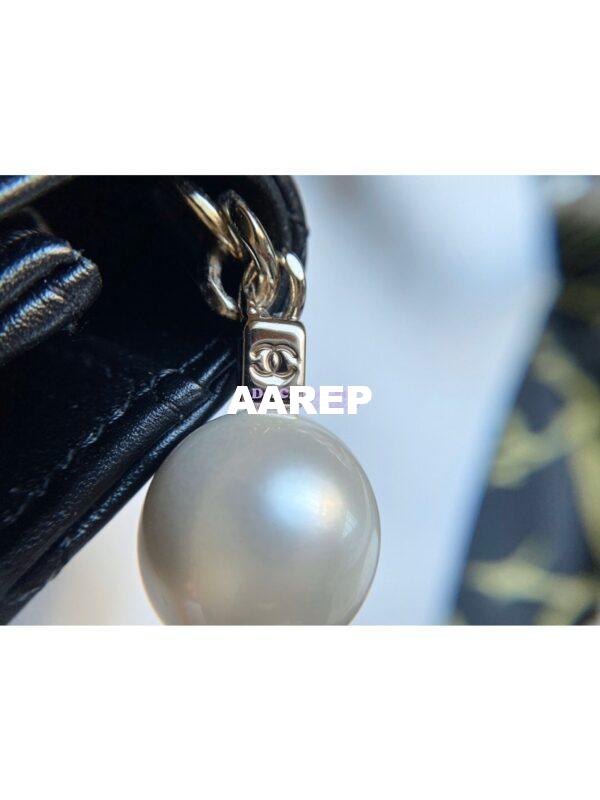 Replica Chanel Wallet On Pearl Chain WOC in Calfskin AP1814 Black 4