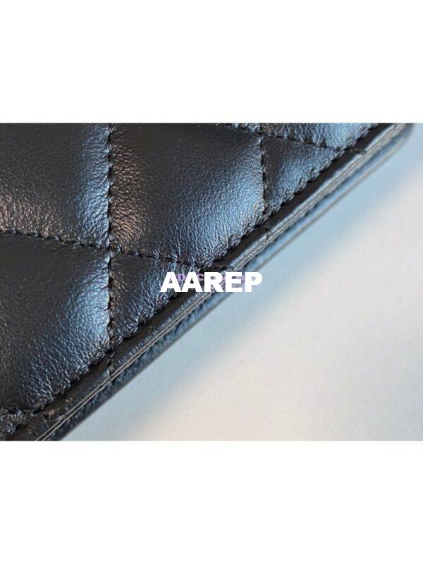 Replica Chanel Clutch With Pearl Chain WOC in Calfskin AP1898 Black 9