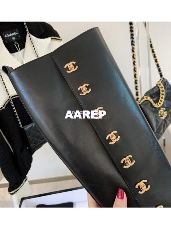 Replica Chanel Vintage 14CC Calfskin Long Boots G25185 7