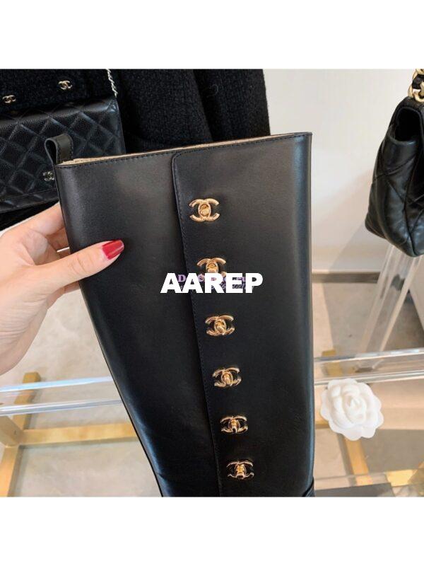 Replica Chanel Vintage 14CC Calfskin Long Boots G25185 8