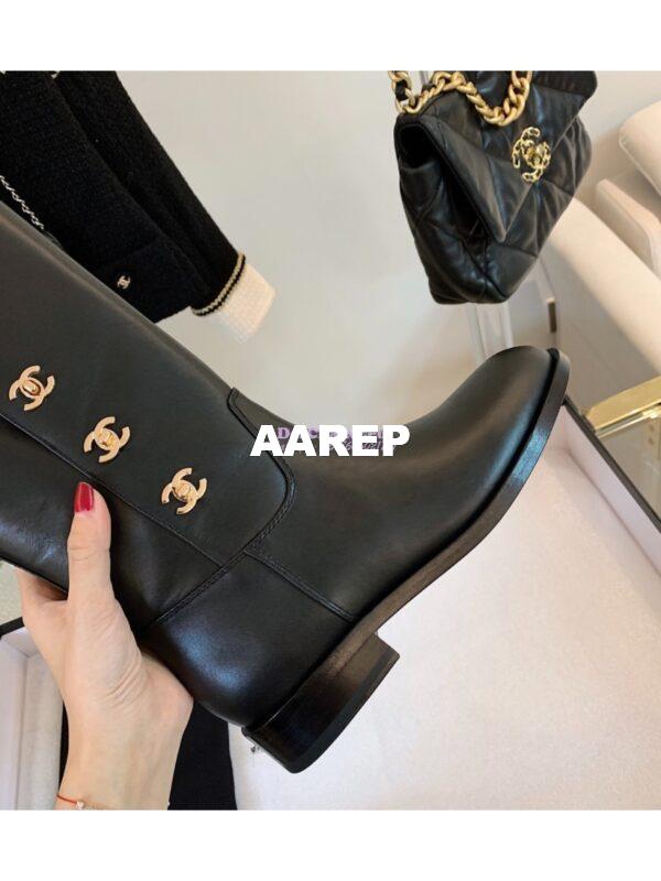 Replica Chanel Vintage 14CC Calfskin Long Boots G25185 9
