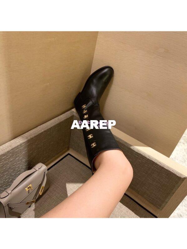 Replica Chanel Vintage 14CC Calfskin Long Boots G25185 16