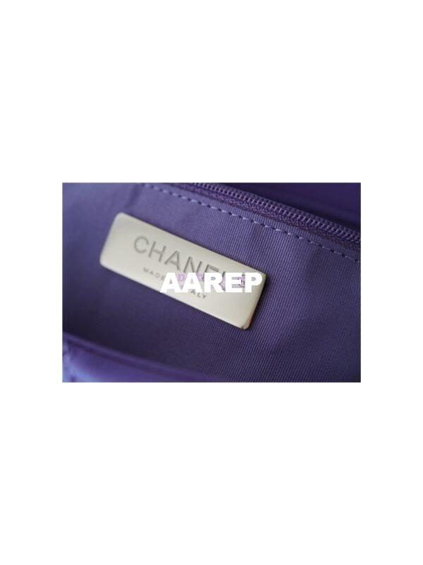 Replica Chanel 19 Large Flap Bag AS1161 Lambskin Purple 9