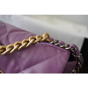 Replica Chanel 19 Small Flap Bag AS1160 Lambskin Purple 2