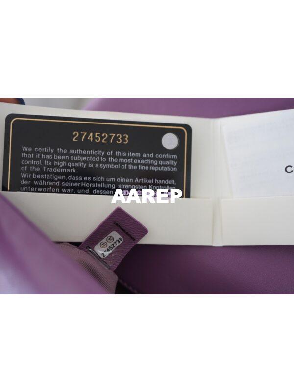 Replica Chanel 19 Small Flap Bag AS1160 Lambskin Purple 9