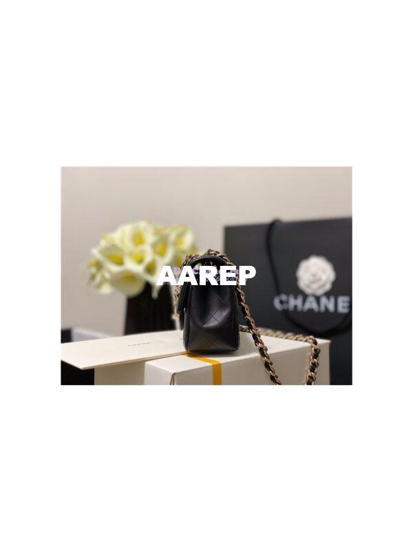 Replica Chanel Lambskin Charm Flap Bag AS2326 2021-Limited Black 6