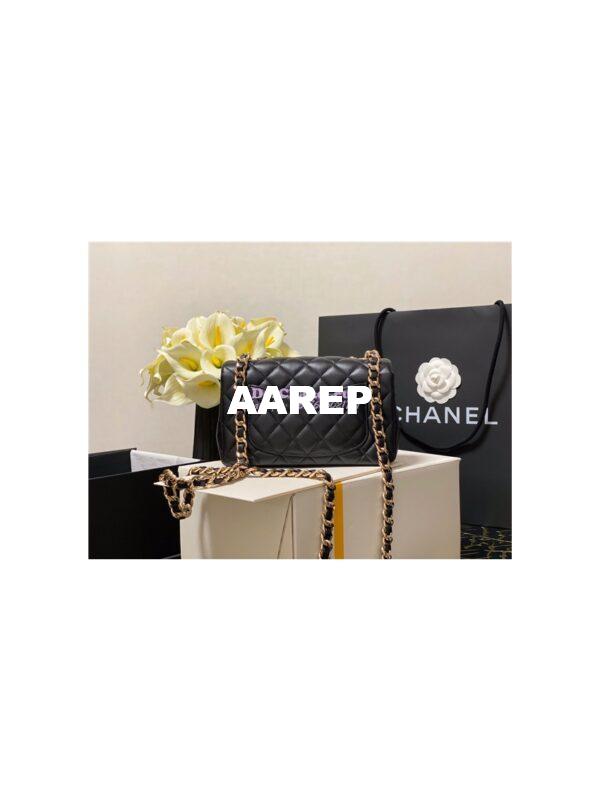 Replica Chanel Lambskin Charm Flap Bag AS2326 2021-Limited Black 9