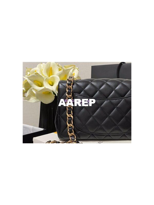 Replica Chanel Lambskin Charm Flap Bag AS2326 2021-Limited Black 10