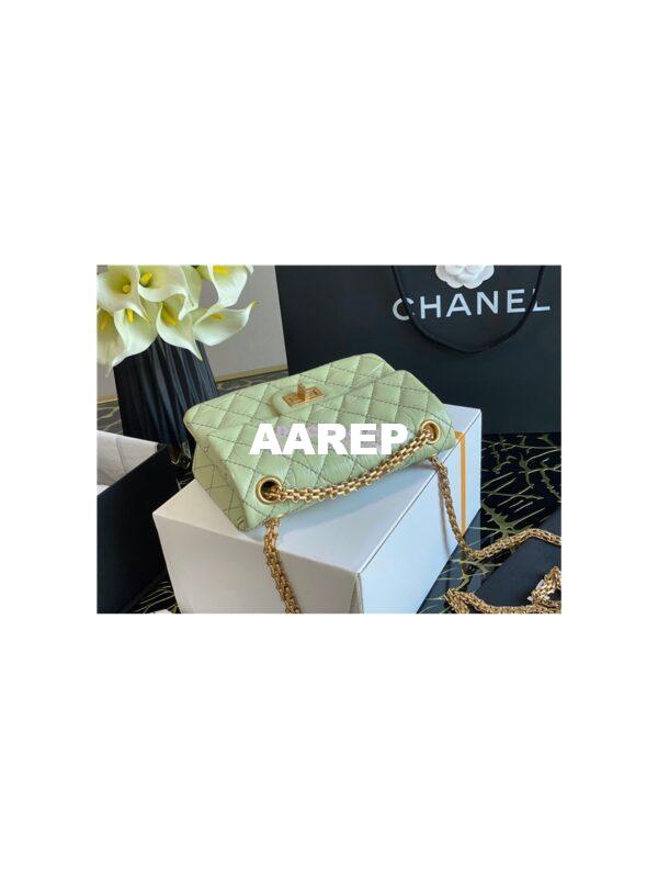 Replica Chanel Reissue 2.55 Small Flap Bag in Aged Calfskin AS0874 in Green 5