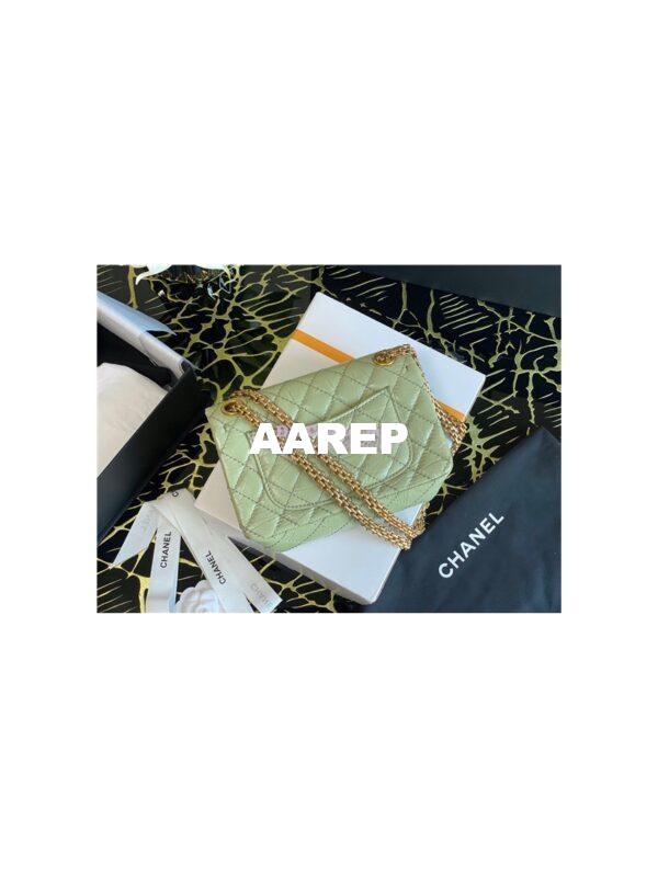 Replica Chanel Reissue 2.55 Small Flap Bag in Aged Calfskin AS0874 in Green 9