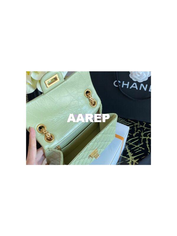 Replica Chanel Reissue 2.55 Small Flap Bag in Aged Calfskin AS0874 in Green 10