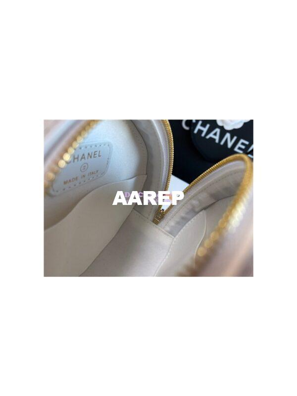 Replica Chanel Lambskin Round Clutch With Bow Chain Strap AP1894 White 10