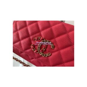 Replica Chanel Wallet On Chain WOC Grained Calfskin AP1794 Pink 2