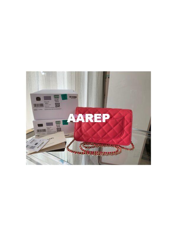 Replica Chanel Wallet On Chain WOC Grained Calfskin AP1794 Pink 6