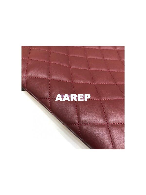 Replica Chanel Calfskin Crystal Pearls Shopping Bag AS2213 Red 7