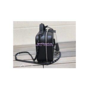 Replica Chanel CC Filigree Vanity Case A93343 So Black Lambskin 2