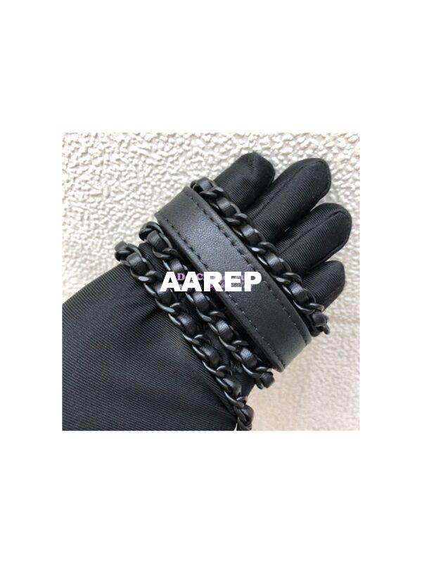 Replica Chanel CC Filigree Vanity Case A93343 So Black Lambskin 34
