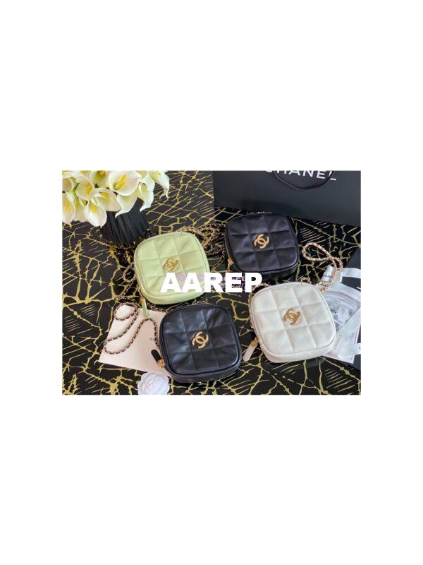 Replica Chanel Diamond Bag AS2201 in Grained Calfskin Black 2