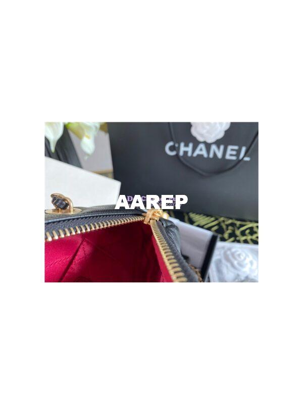Replica Chanel Diamond Bag AS2201 in Grained Calfskin Black 6
