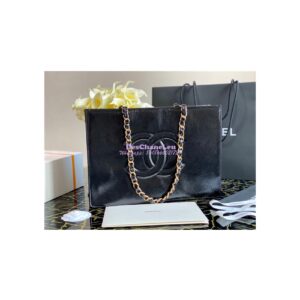 Replica Chanel Shiny Aged Calfskin Shopping Bag AS1943 Black 2