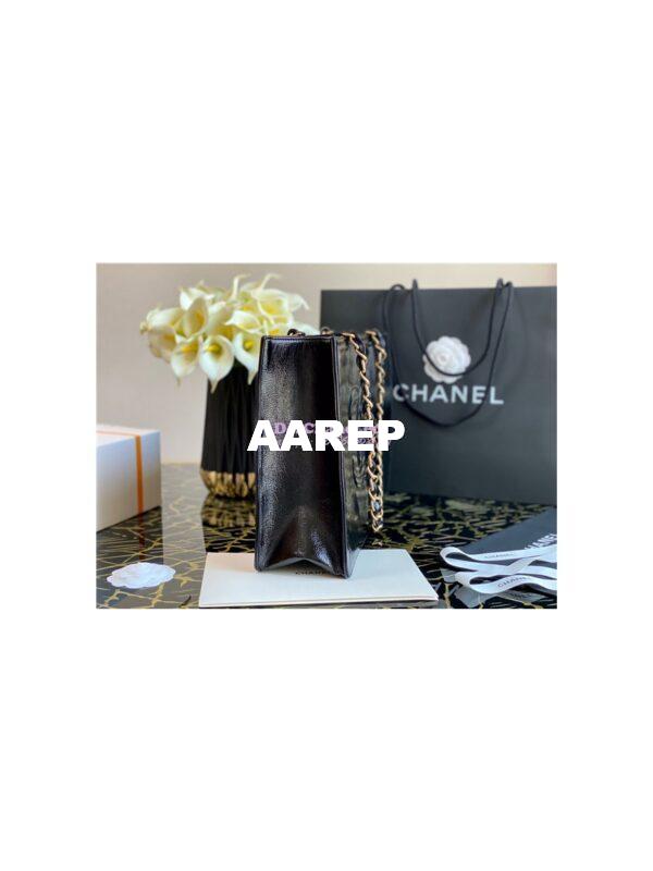 Replica Chanel Shiny Aged Calfskin Shopping Bag AS1943 Black 4