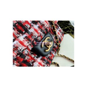 Replica Chanel Lambskin Flap Bag with Side Pearls Around AS1740 Red 2
