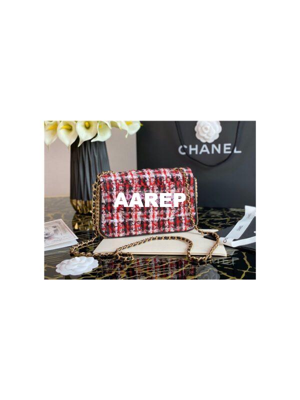 Replica Chanel Lambskin Flap Bag with Side Pearls Around AS1740 Red 7