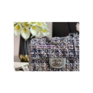 Replica Chanel Lambskin Flap Bag with Side Pearls Around AS1740 Grey 2