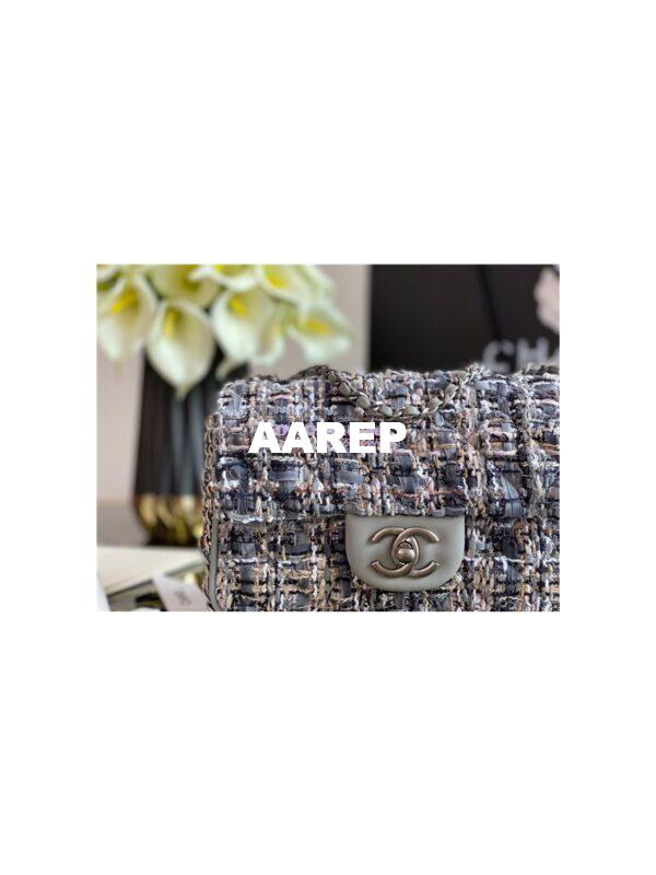 Replica Chanel Lambskin Flap Bag with Side Pearls Around AS1740 Grey 2
