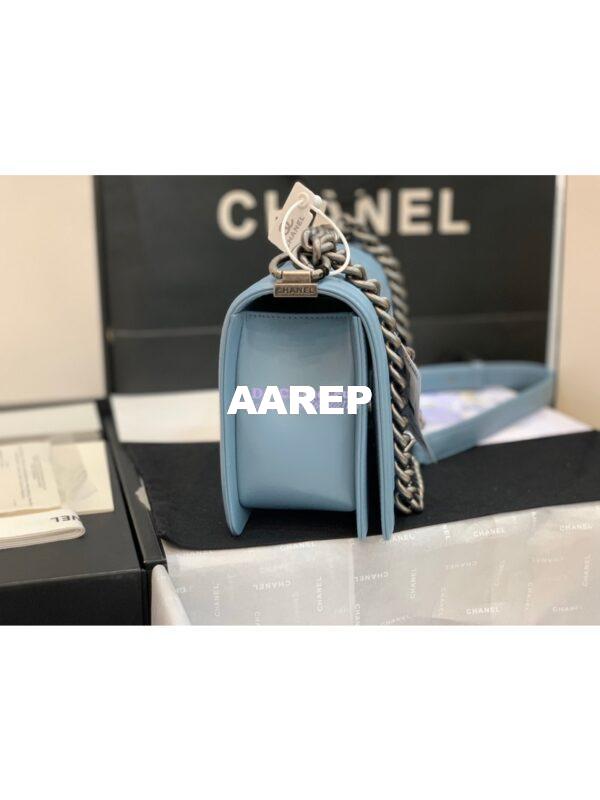 Replica Chanel Le boy Lambskin Bag 67086 Ash Blue 13