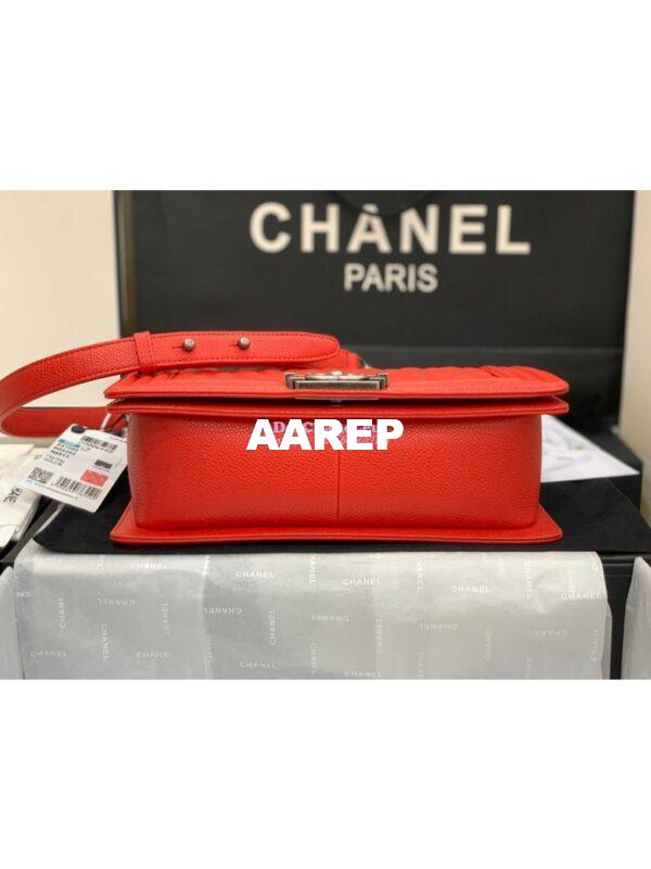 Replica Chanel Le boy Caviar Bag 67086 Red 6