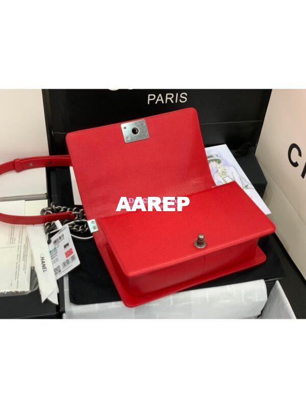 Replica Chanel Le boy Caviar Bag 67086 Red 7