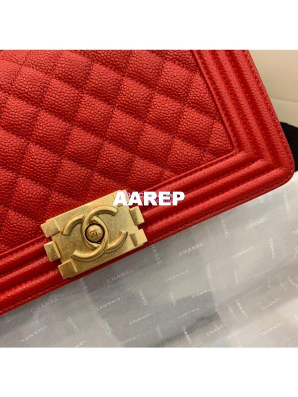 Replica Chanel Le boy Caviar Bag 67086 Red 10