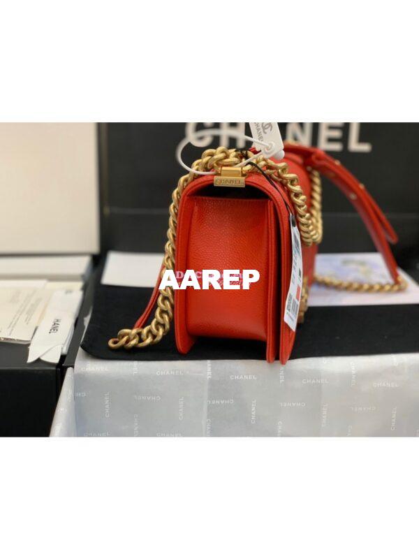 Replica Chanel Le boy Caviar Bag 67086 Red 11