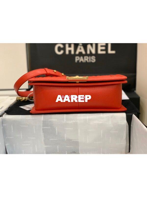 Replica Chanel Le boy Caviar Bag 67086 Red 12