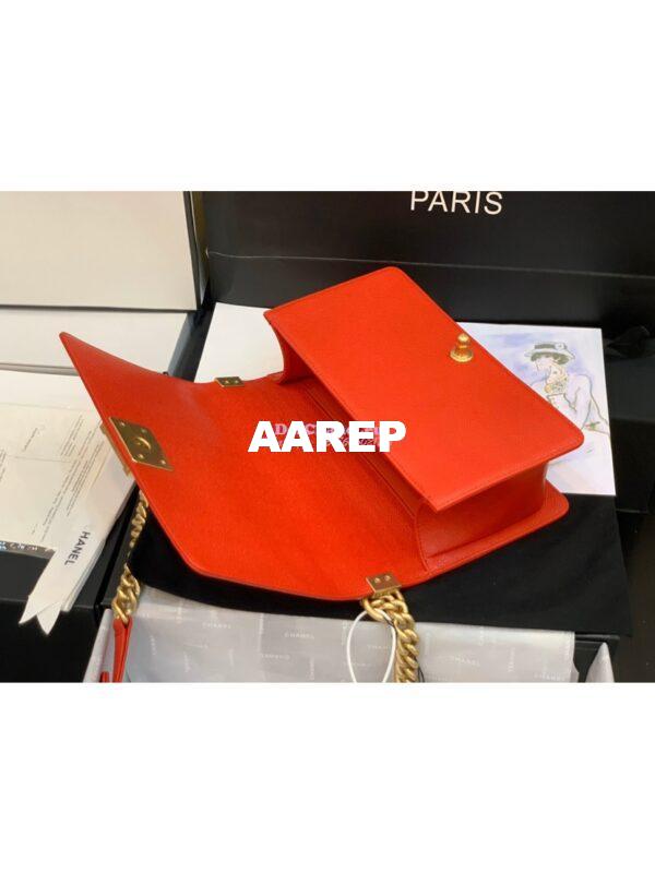 Replica Chanel Le boy Caviar Bag 67086 Red 13