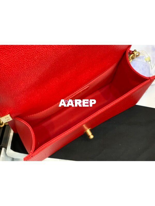 Replica Chanel Le boy Caviar Bag 67086 Red 14