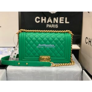 Replica Chanel Le boy Lambskin Bag 67086 Green 2