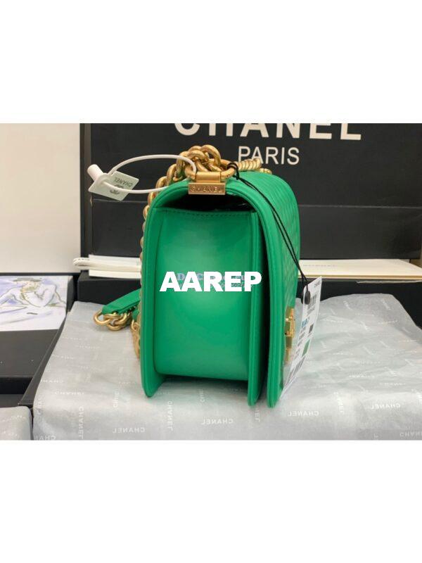 Replica Chanel Le boy Lambskin Bag 67086 Green 6