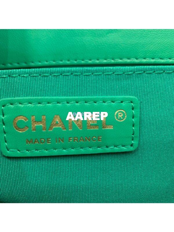 Replica Chanel Le boy Lambskin Bag 67086 Green 10