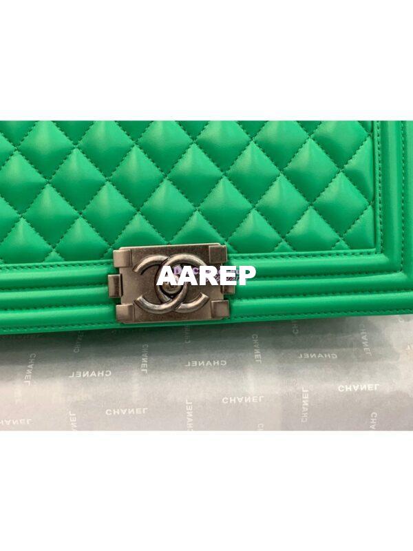Replica Chanel Le boy Lambskin Bag 67086 Green 13