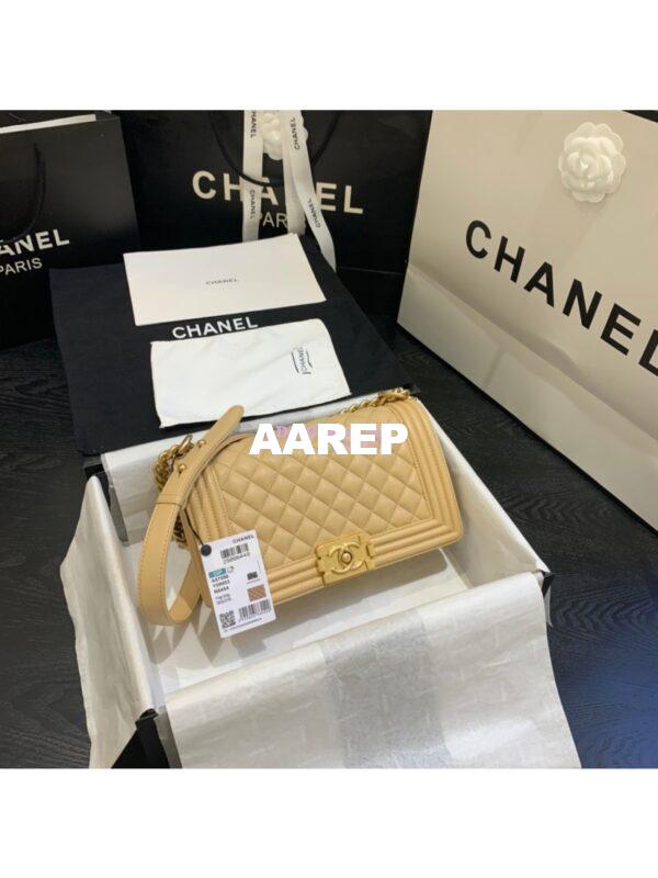 Replica Chanel Le boy Lambskin Bag 67086 Beige 2