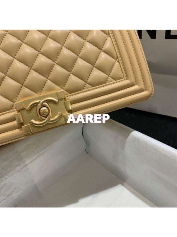 Replica Chanel Le boy Lambskin Bag 67086 Beige 4