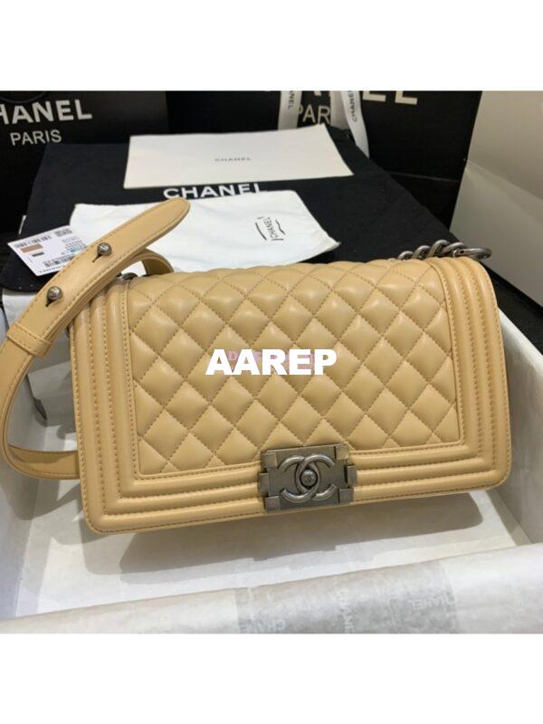 Replica Chanel Le boy Lambskin Bag 67086 Beige 11