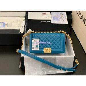 Replica Chanel Le boy Lambskin Bag 67086 Turquoise 2