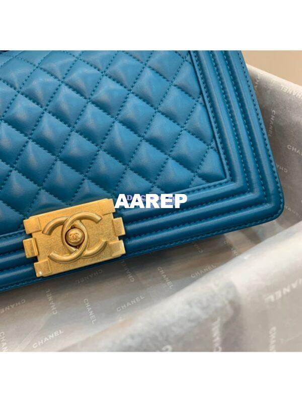 Replica Chanel Le boy Lambskin Bag 67086 Turquoise 4