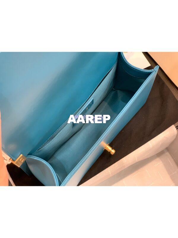 Replica Chanel Le boy Lambskin Bag 67086 Turquoise 8