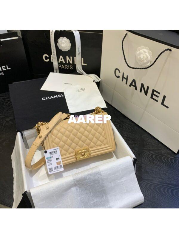 Replica Chanel Le boy Caviar Bag 67086 Beige 3