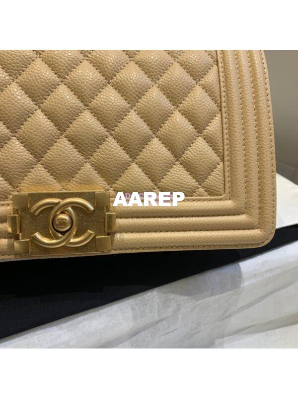 Replica Chanel Le boy Caviar Bag 67086 Beige 5